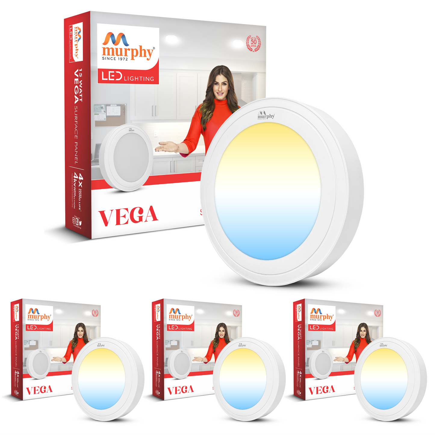Murphy 15W Vega Color Changing Round Surface Panel Light