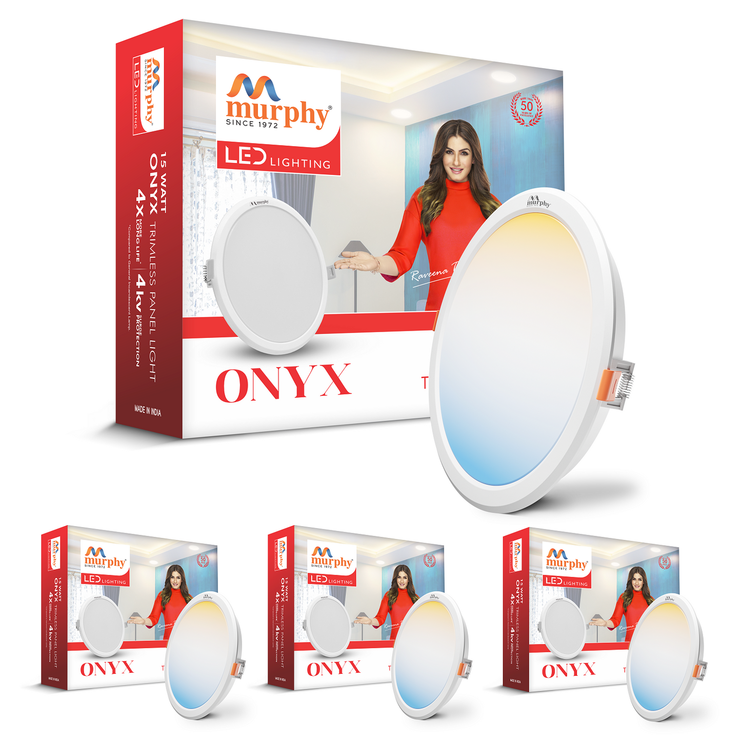 Murphy 15W Trimless 3 Color Changing Round Recess Panel Light