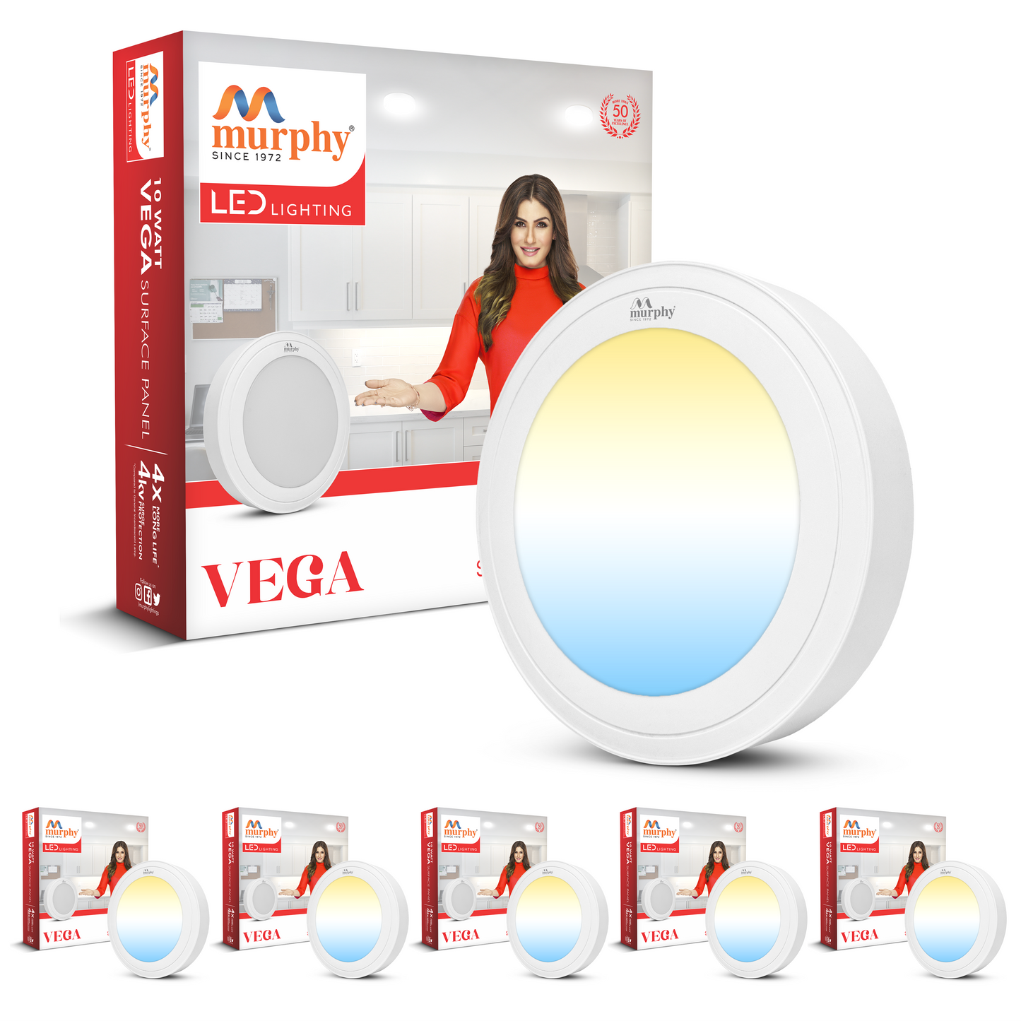 Murphy 10W Vega Color Changing Round Surface Panel Light