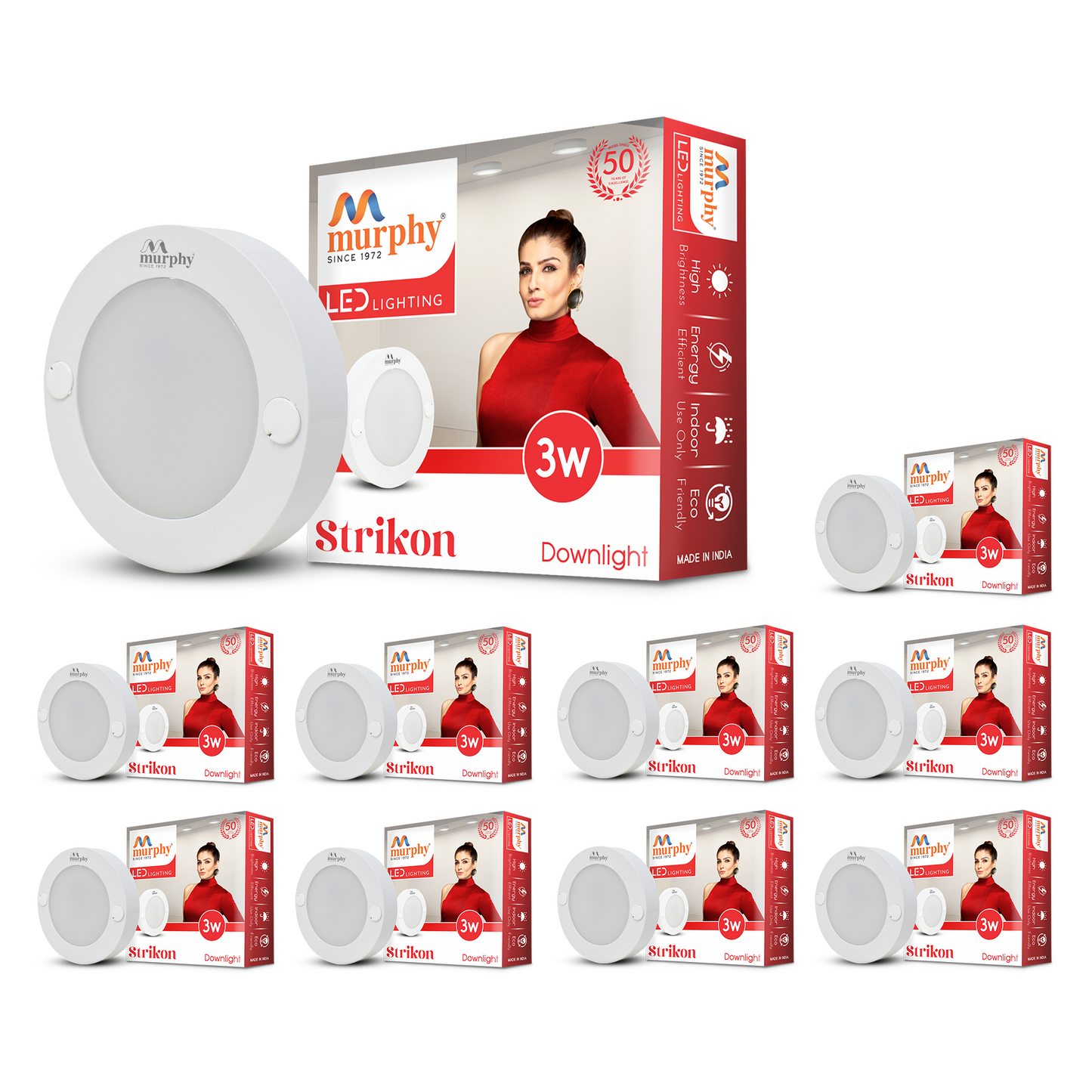 Murphy 3 Watt Strikon Round Led Surface Cabinet Down Light