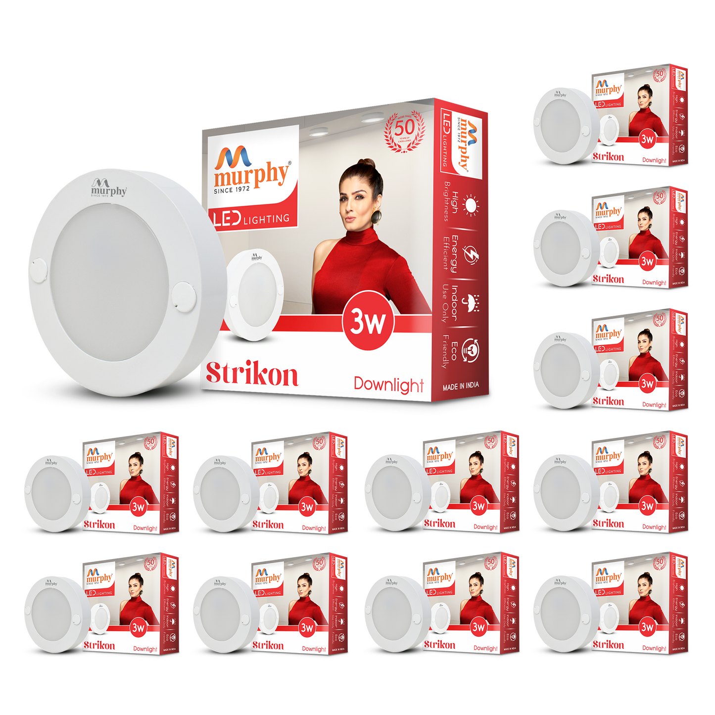 Murphy 3 Watt Strikon Round Led Surface Cabinet Down Light