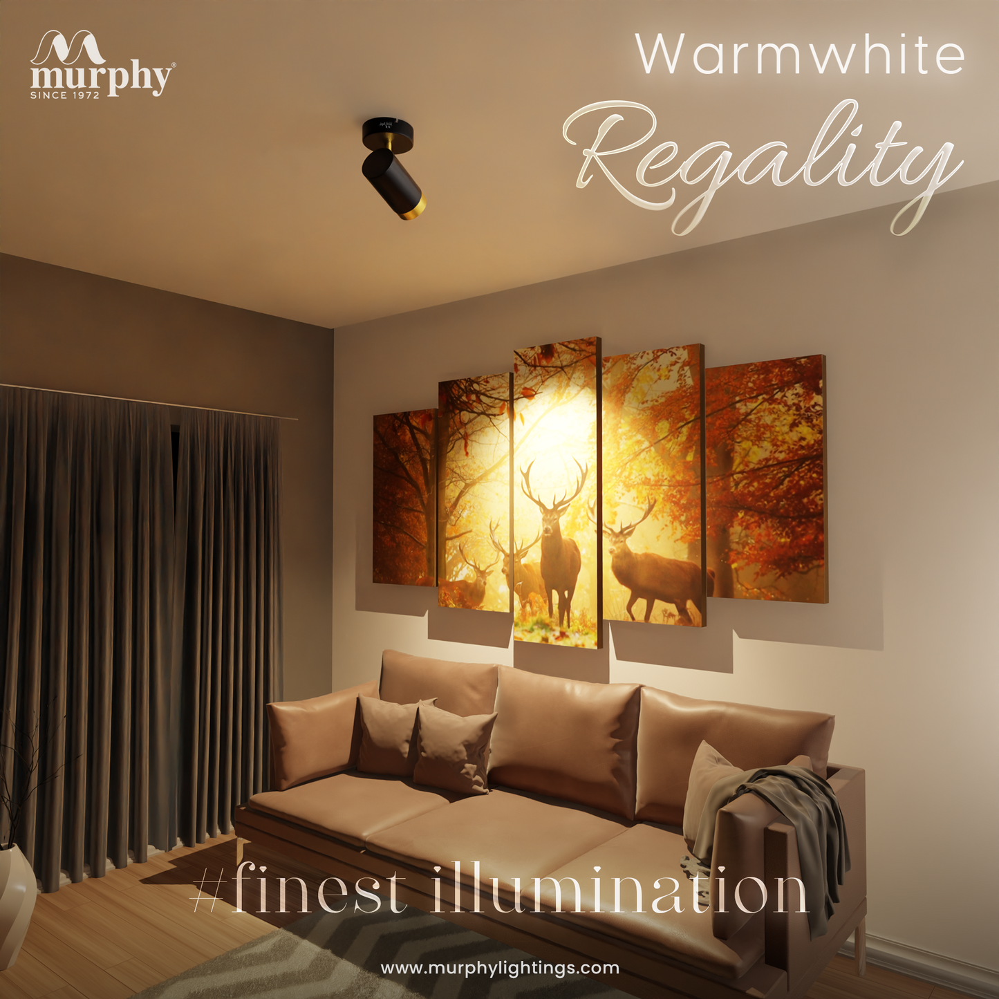 Murphy 10W Black Brass Adjustable Aluminum LED Wall COB Spotlight