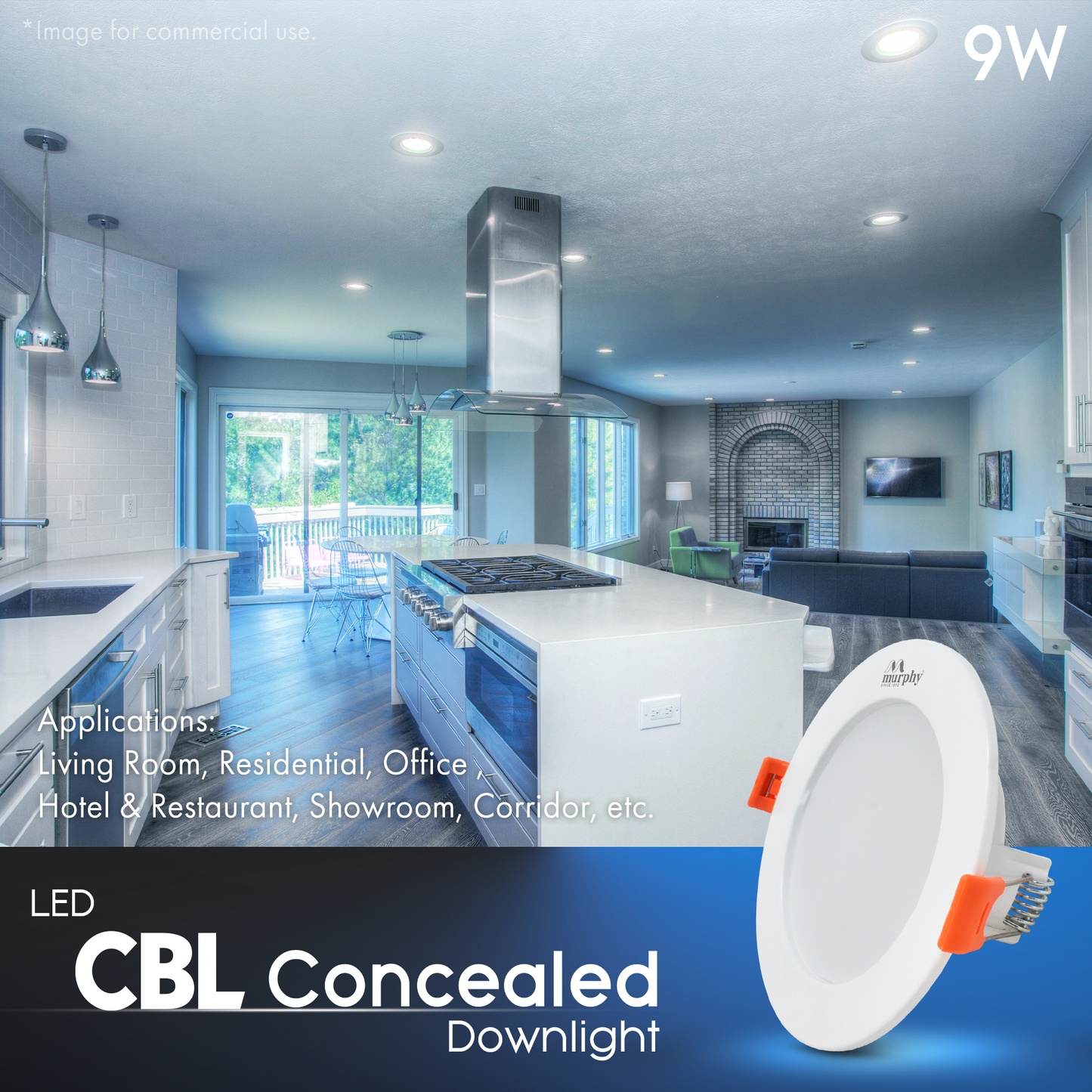 Murphy 9W CBL LED Concealed Box Down Light