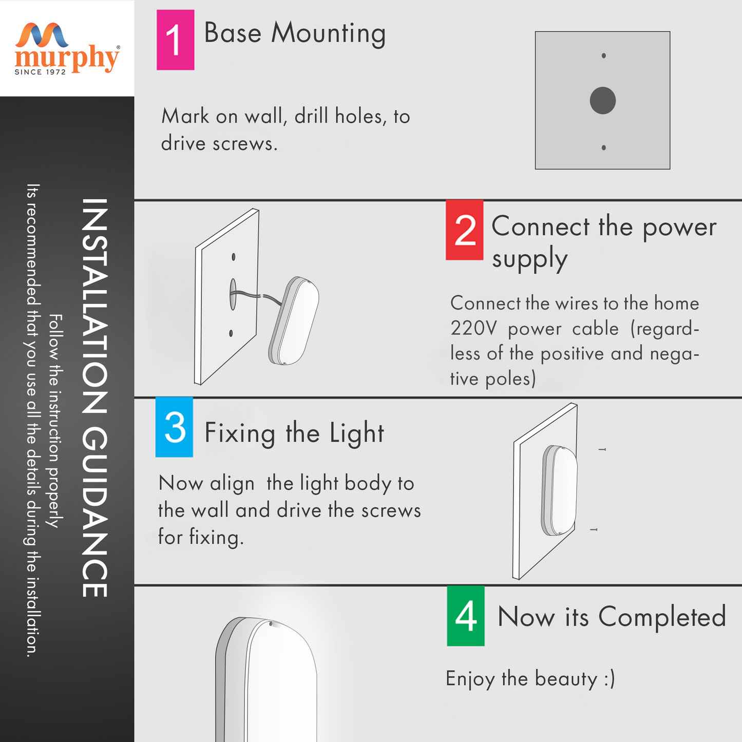 10W LED Bulkhead Wall Mount Light