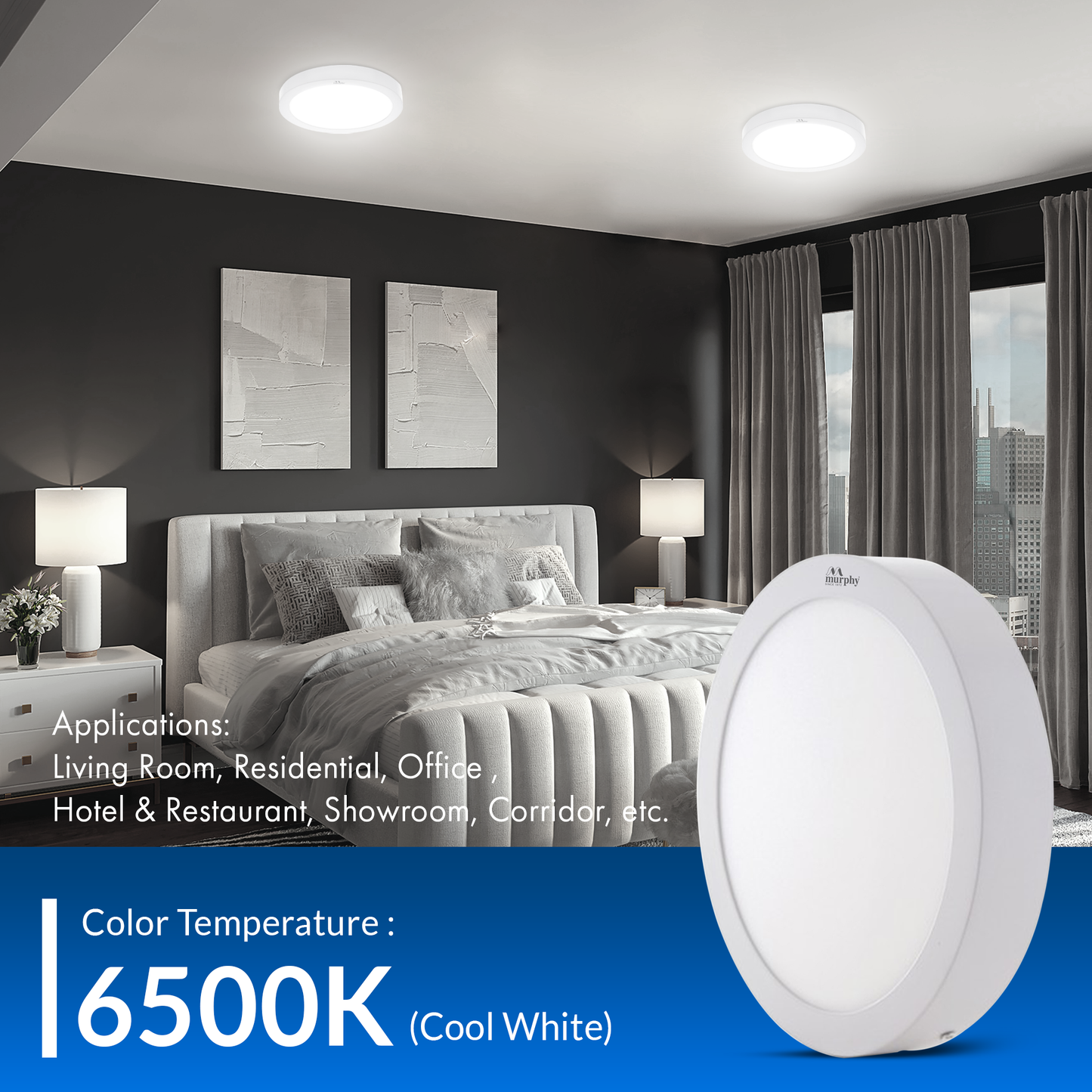 Murphy 22W Slim Round Surface Panel Light