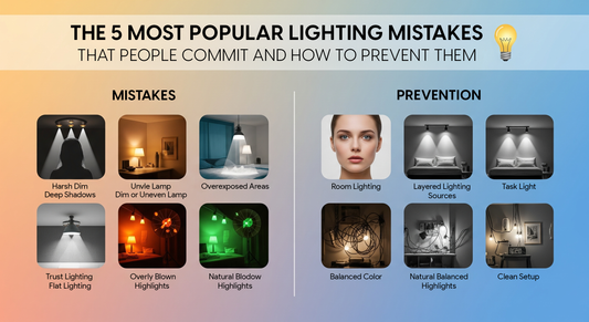 The 5 Most popular Lighting mistakes that people commit and how to prevent them
