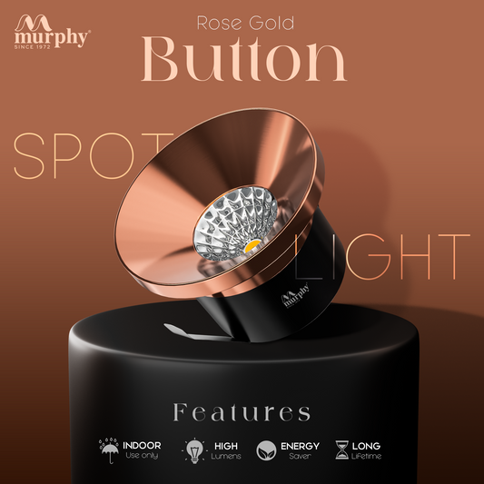 Murphy 3W Rose Gold Button Spot Light