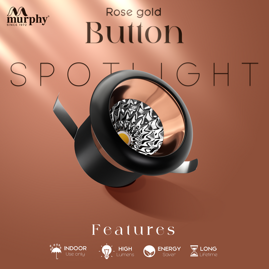 Murphy 2W Rose Gold Button Spot Light