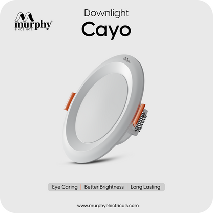 Murphy Cayo 6W LED Downlight for Ceiling Round Light | Inbuilt Driver | Suited for 3 inch Junction Box | 600 Lumens | BIS Approved | 2 Year Warranty