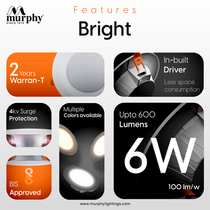 Murphy 6W Bright LED Concealed Box Down Light