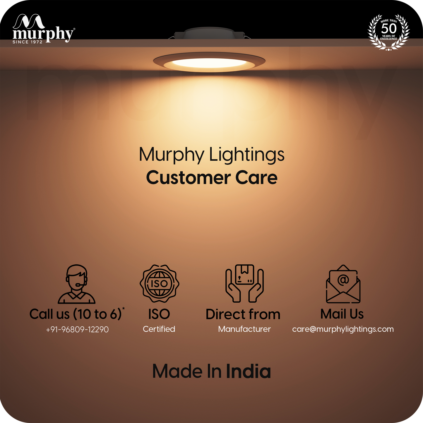 Murphy Cayo 6W LED Downlight for Ceiling Round Light | Inbuilt Driver | Suited for 3 inch Junction Box | 600 Lumens | BIS Approved | 2 Year Warranty