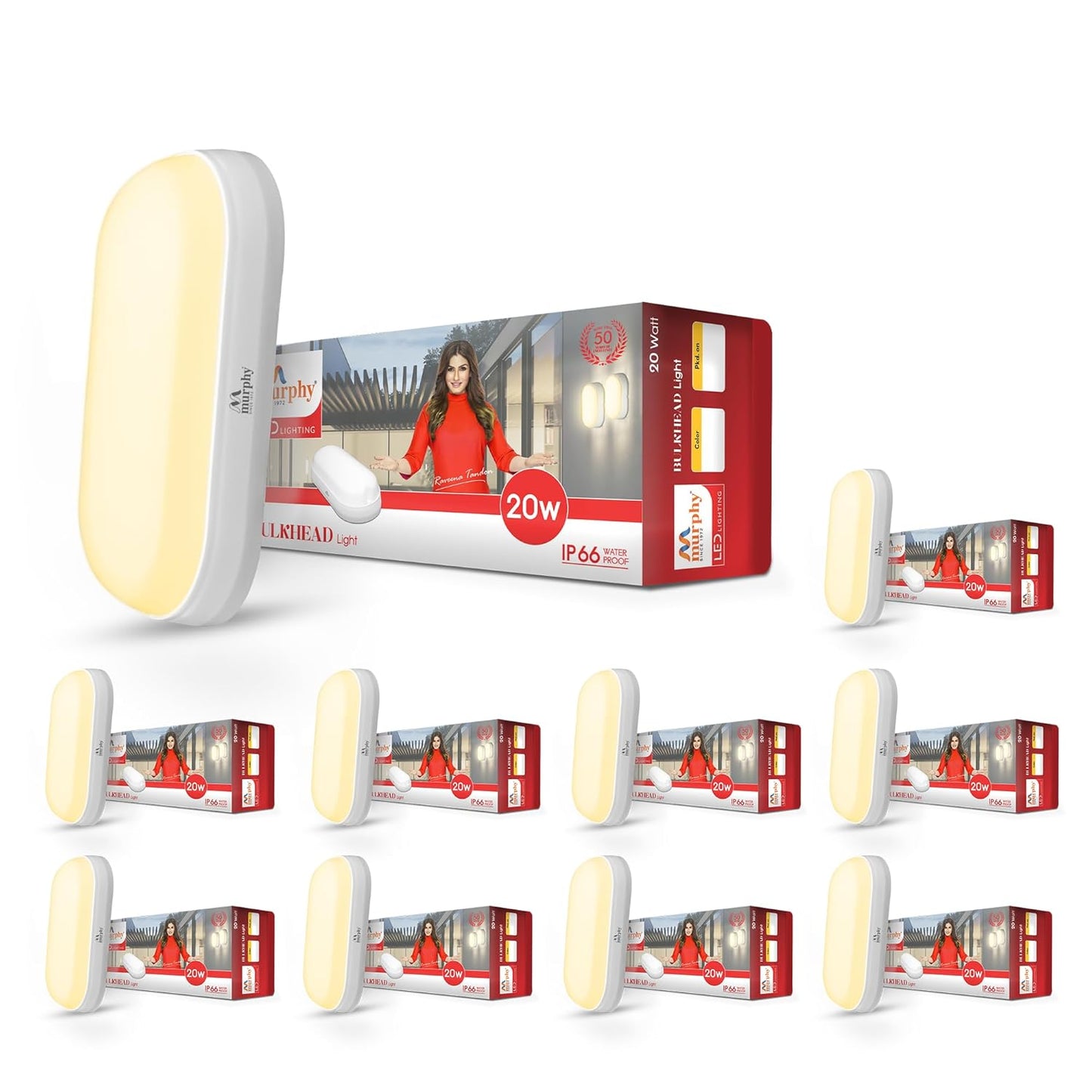 Murphy 20W LED Bulkhead Wall Mount Light