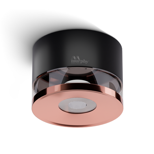 Murphy 12W Crystal Black Rose Gold Cylindrical COB Surface Light
