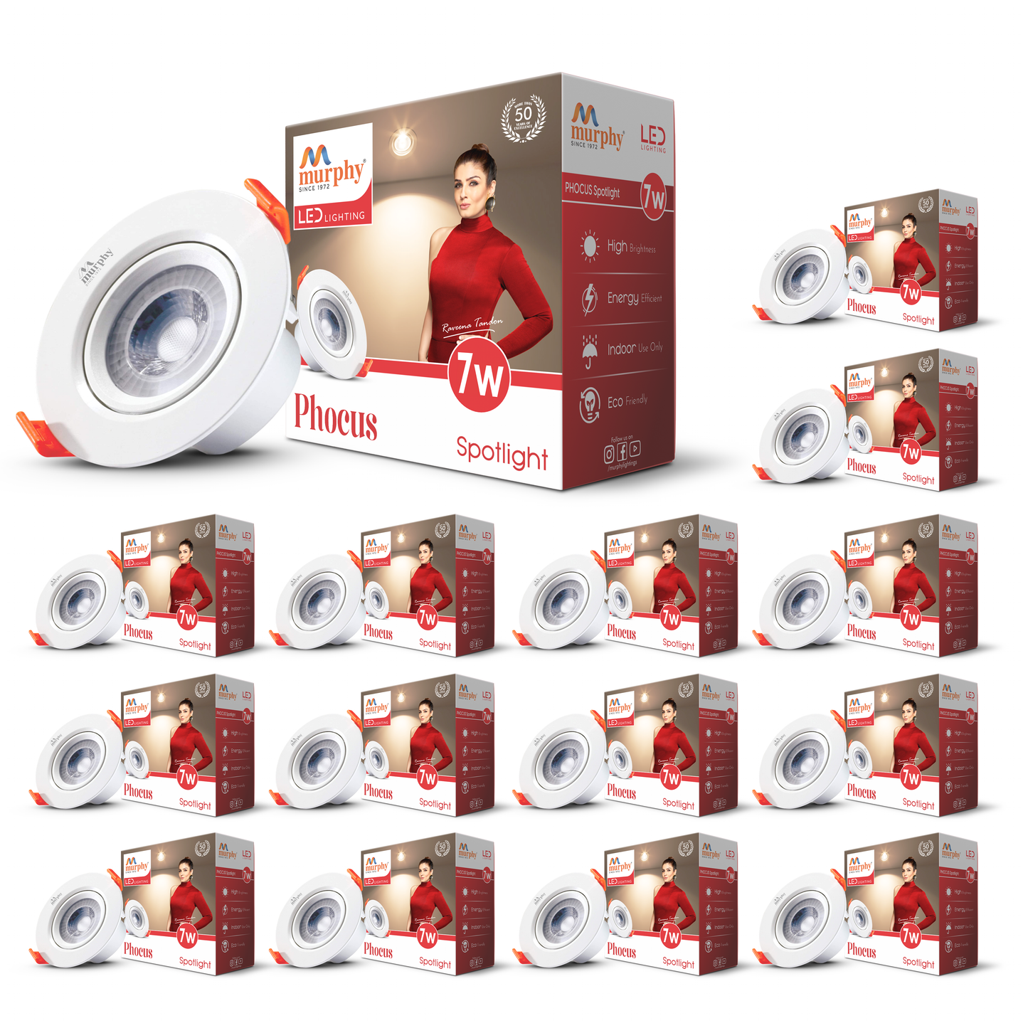 Murphy 7W PHOCUS LED Spot Round Panel Light Ceiling Downlight for Concealed & Junction Box