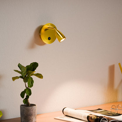 Fusion 3W LED Wall Reading Light | Warm White | Gold Finish