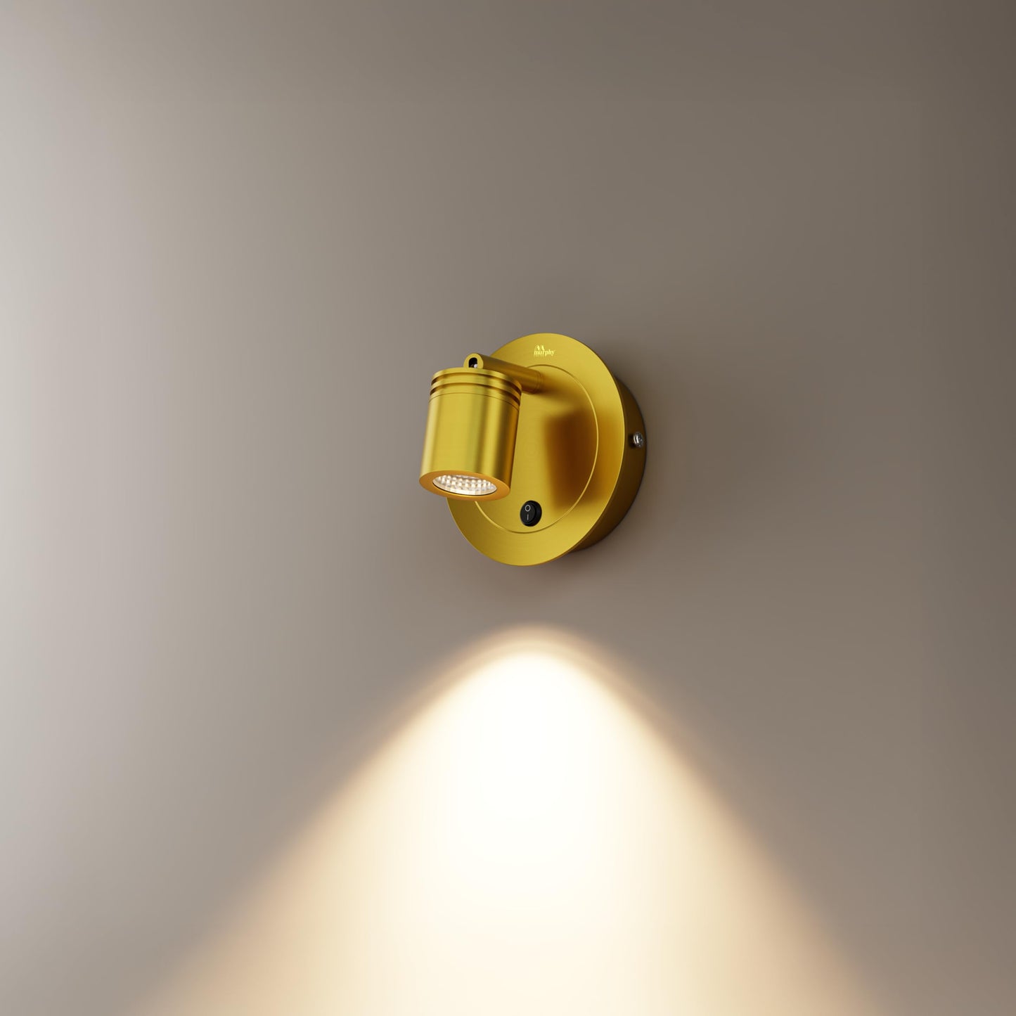 Murphy Photon 3W COB LED Premium Wall Reading Light | Gold Finish | Warm White | 300 Lumens | BIS Approved |