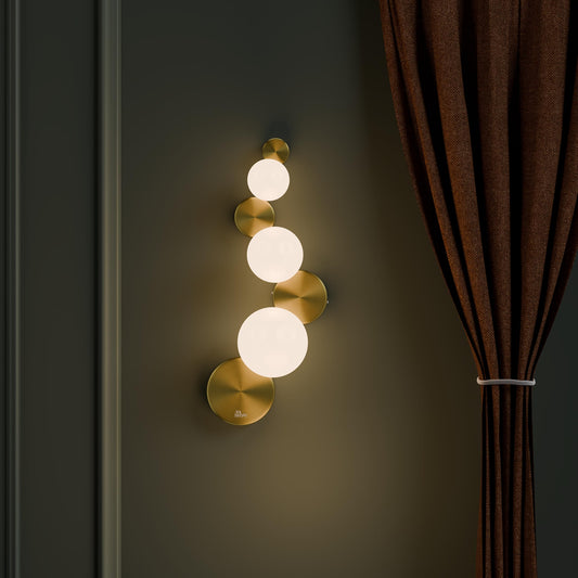 Murphy Moon Stone 12W LED Wall Light | 3 Color | Gold Finish |