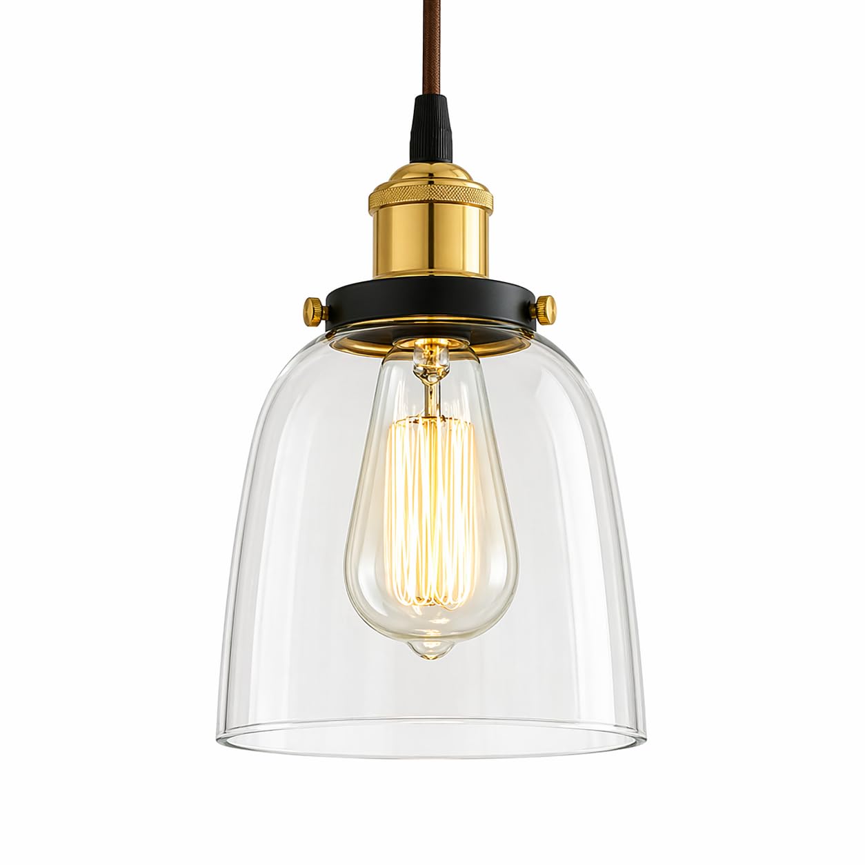Murphy Ripple Pendant 9W LED Hanging Light | 3C Color Changing Warm/Natural/Cool White | Golden Finish | Ideal for Bedroom & Living Room | BIS Approved | 2 Year Warranty