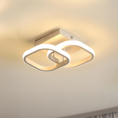 Murphy 22W LED Ceiling Light | Square Flush Mount | 3 Colour Change (Warm, Natural, Cool)