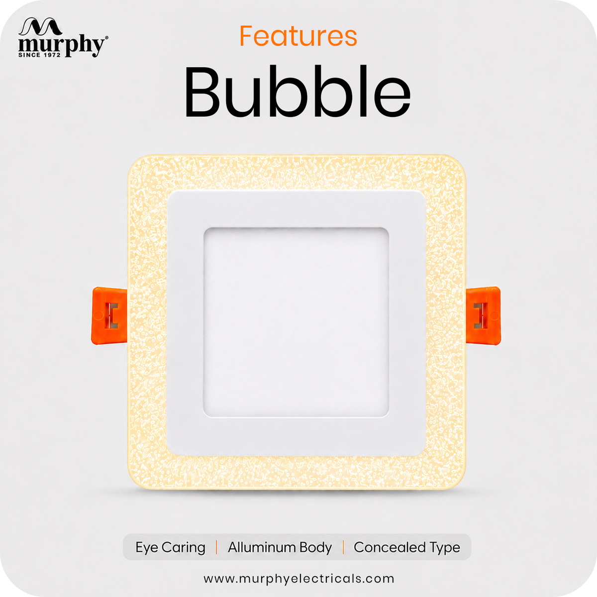 Murphy Bubble 3W+3W Square LED Panel Light | 2-in-1 Glow | Premium Ceiling Light (Clearance Sale)