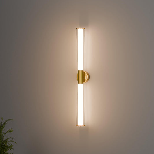 Murphy VELORA 18W LED Mirror Light, 3C Color Changing (CW/WW/NW), Golden Finish, Wall Mounted Vanity & Picture Light for Bathroom & Dressing, Modern Indoor Light, 2 Year Warranty