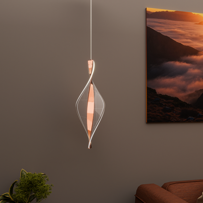Murphy Infinity Drop Pendant Light 10W | 3-in-1 Colour Changing | 3-in-1 Colour (WW/NW/CW) | Rose Gold Hanging Ceiling Lamp | Adjustable Wire | BIS Approved | 2-Year Warranty