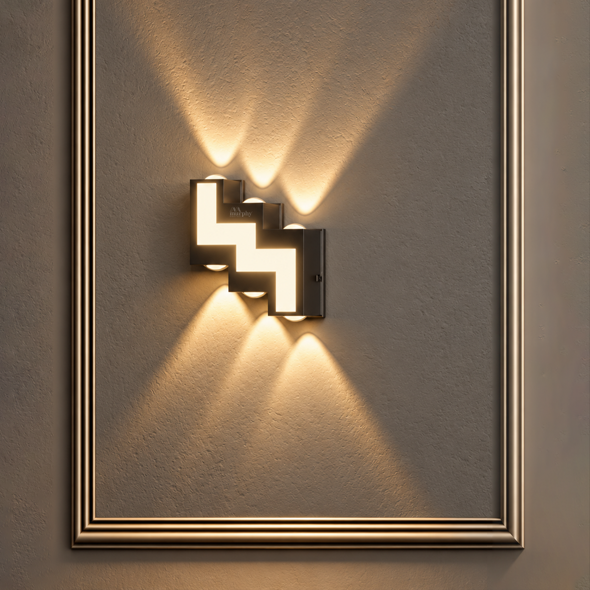 Murphy 12W 6-Way LED Step Up & Down Aluminium Wall Light
