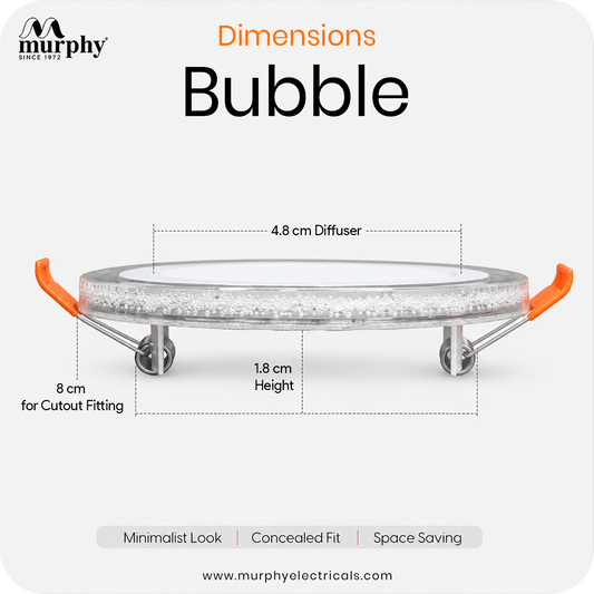 Murphy Bubble 3W+3W Round LED Panel Light | 2-in-1 Glow | Premium Ceiling Light (Clearance Sale)