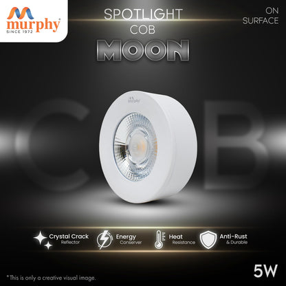 Murphy 5 Watt Moon Round Led COB Surface Cabinet/Ceiling Down Light