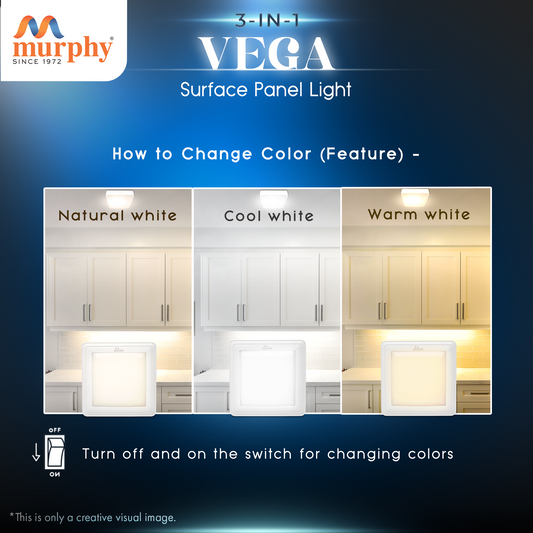 Murphy 15W Vega Color Changing Square Surface Panel Light