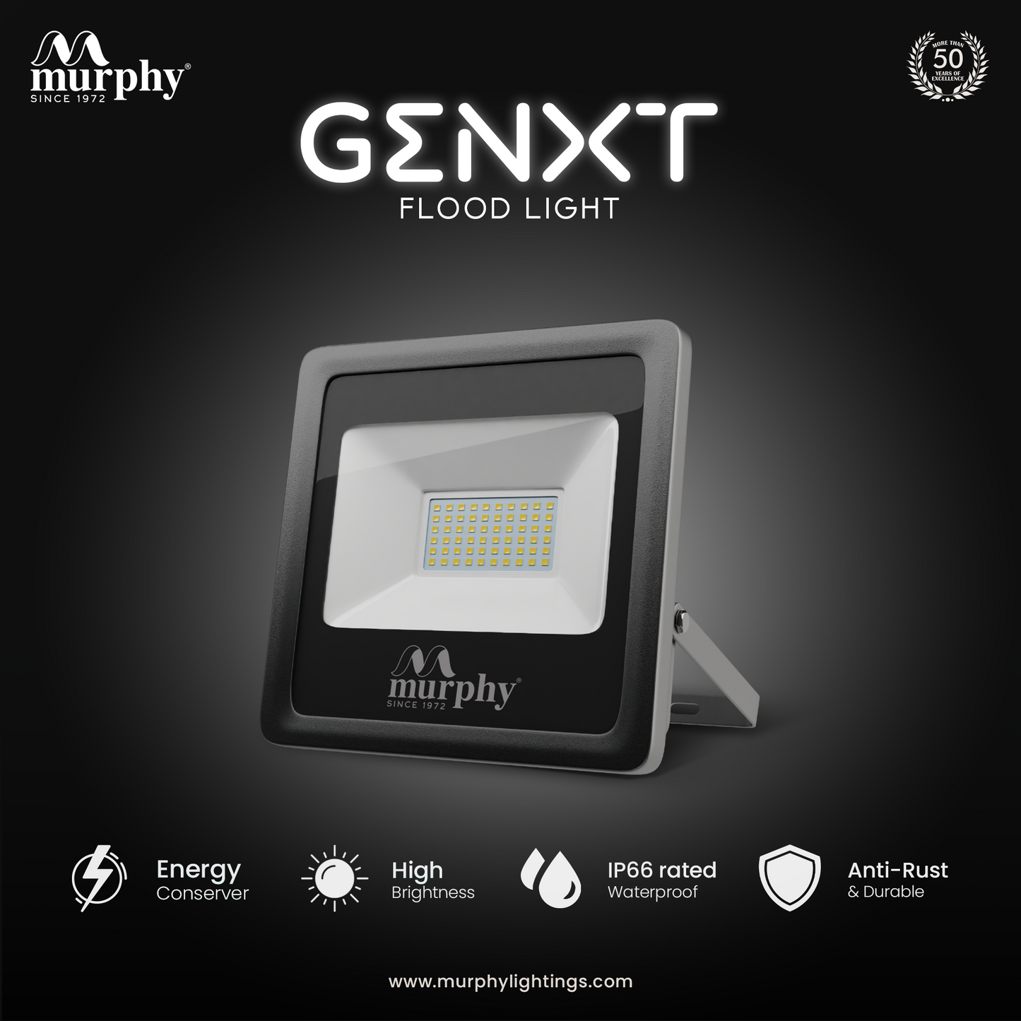 Murphy LED 80W Genxt  Flood Light-With Auto On Off Driver