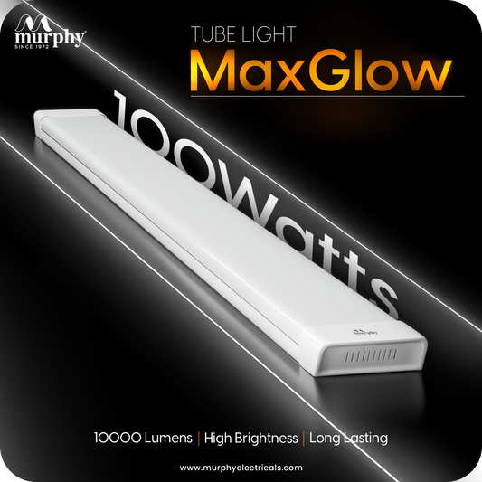 Murphy MaxGlow LED Tube Light, | Cool White 6500K | Aluminium & PC Body | BIS Approved | 4kV Surge Protection| 2 Year Warranty | Pack of 2