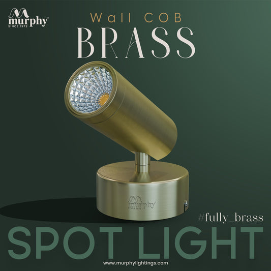 Murphy 6W Full Brass Adjustable Aluminum LED Wall COB Spotlight