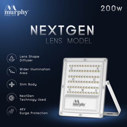 Murphy LED 200W OptiX Flood Light With Auto On/Off Day Night Light Sensor