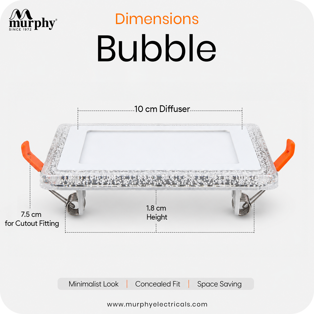Murphy Bubble 3W+3W Square LED Panel Light | 2-in-1 Glow | Premium Ceiling Light (Clearance Sale)