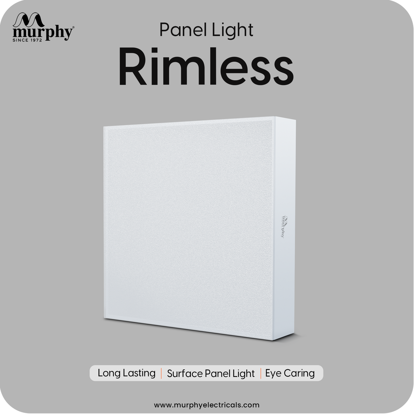 Murphy 18W Rimless Square Surface Panel Light