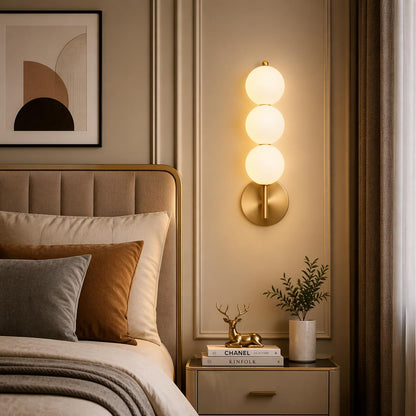 Murphy ORBIX 3 Ball LED Wall Lamp 12W, 3C (Warm/Cool/Natural White), Golden White, Metal & Acrylic, Modern Decorative Wall Light for Living Room & Bedroom, BIS Approved, 2 Year Warranty