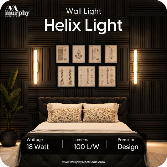 Murphy Helix 18W LED Picture Light, 3C Color Changing (CW/WW/NW), Antique Gold Finish, Modern Wall Mounted Mirror Light for Bathroom, Dressing & Artwork Lighting (Pack of 1)