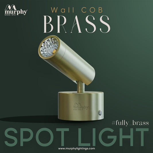 Murphy 3W Full Brass Adjustable Aluminum LED Wall COB Spotlight
