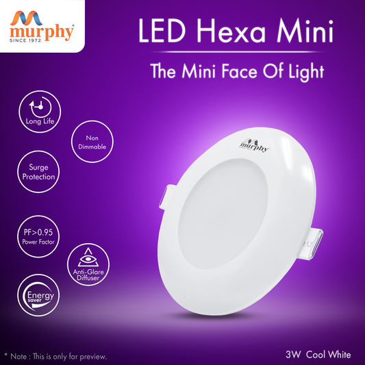 Murphy 3W Hexa Junction Box Down Light