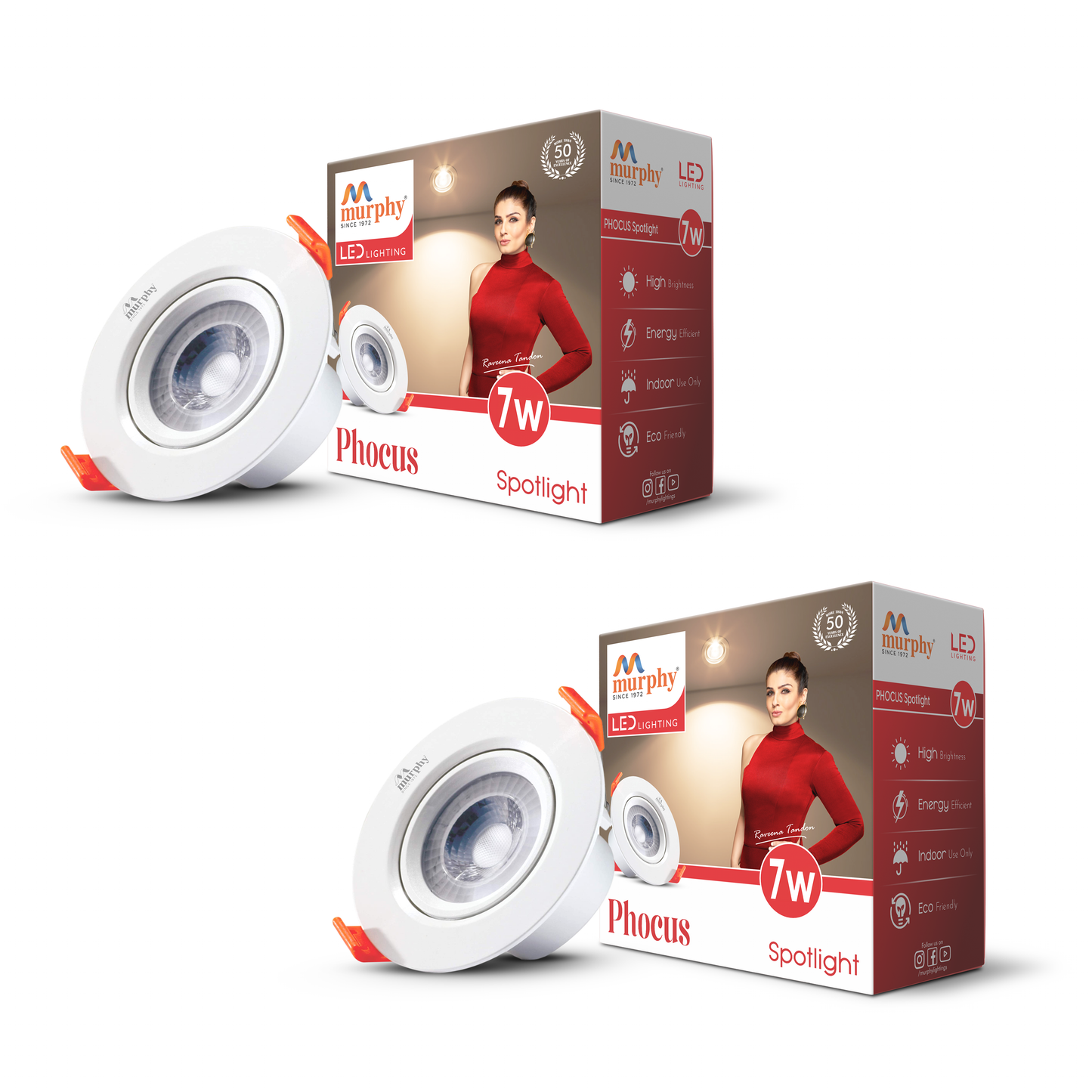 Murphy 7W PHOCUS LED Spot Round Panel Light Ceiling Downlight for Concealed & Junction Box