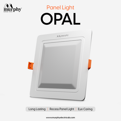 Murphy 10W OPAL 3 Color Changing Square Recess Panel Light : CW+WW+NW