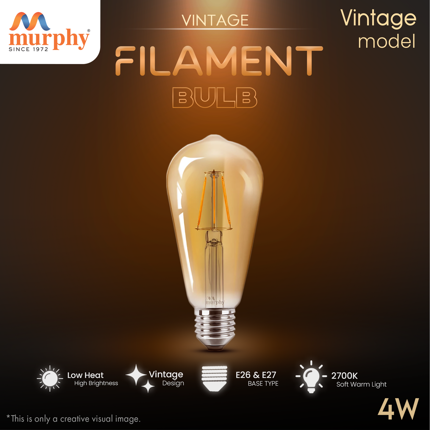 MURPHY LED E27 VINTAGE FILAMENT BULB