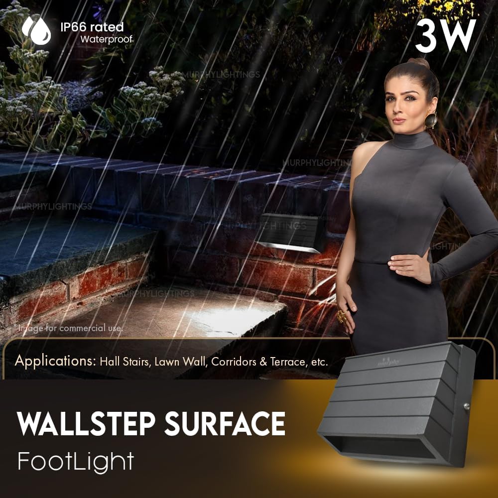 Murphy 3W LED Foot Wall Light - Surface