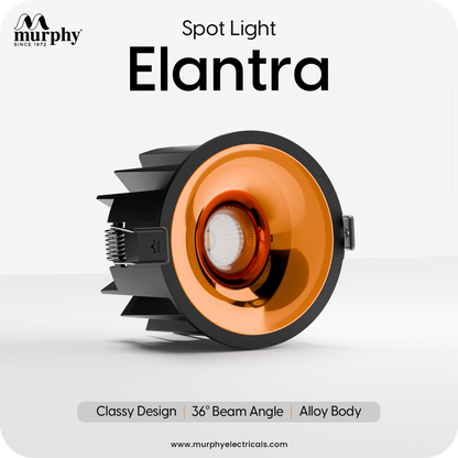 Murphy Elantra 12W COB LED Downlight | Rose Gold Reflector | Warm White Recessed Spot Light | Aluminium Housing | Heat Dissipation| 700 Lumens | BIS Approved | 2 Year Warranty