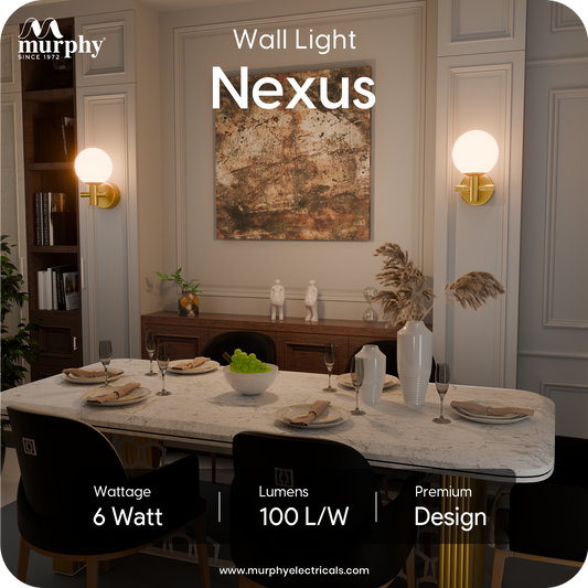 Murphy Nexus 6W Decorative Wall Light | 3 Color | Gold |