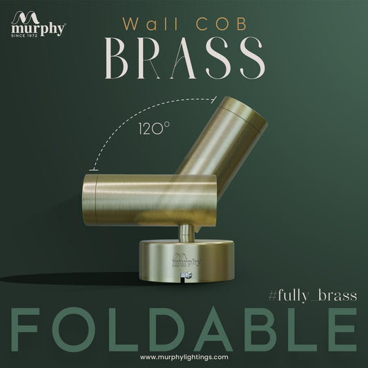 Murphy 6W Full Brass Adjustable Aluminum LED Wall COB Spotlight