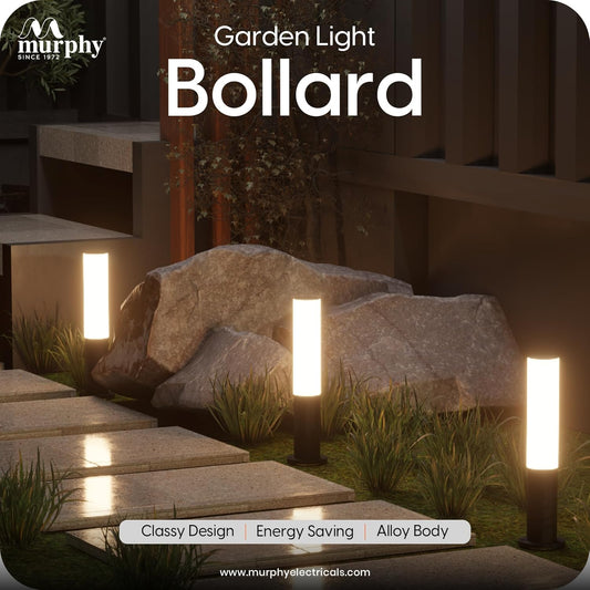 Murphy Premium 9W LED Bollard Light| Outdoor Waterproof IP65 Rustproof Garden & Pathway Light (1.5 Ft) with 2 Year Warranty |