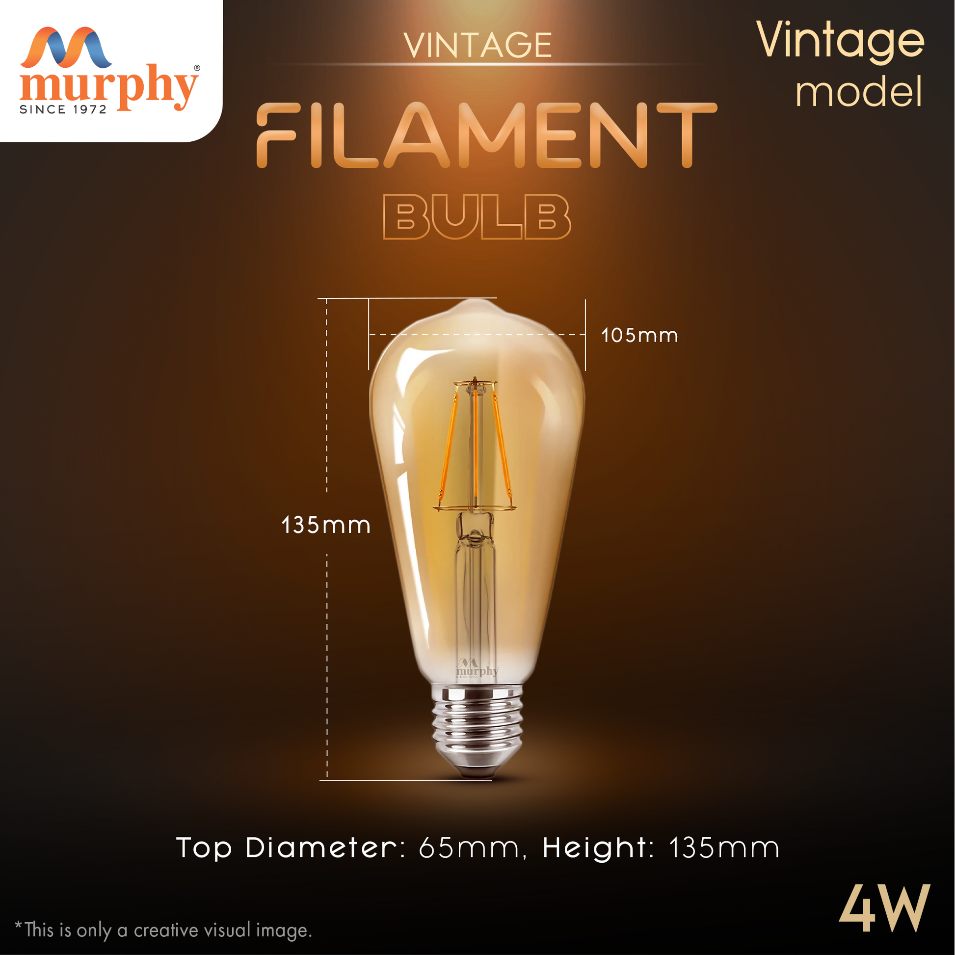 Ampoule vintage bouteille LED filament E27