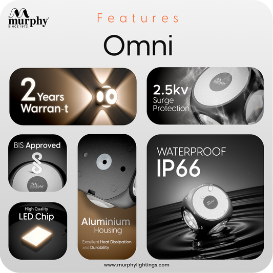 Murphy 6W LED Up Down Omni Arc Wall Light